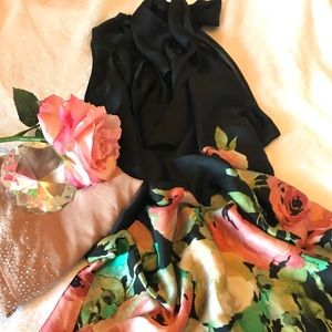 Black floral dress